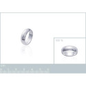 Bague argent massif 925 rhodié