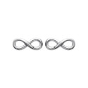 Boucles d'oreilles clous puces symbole infini 10 mm - Lou - argent 925 rhodié