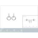 Boucles d'oreilles puces clous rondes 10 mm - Ania - argent 925 rhodié - zircons