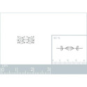 Puces d'oreilles 5 mm - Anne - argent massif 925 rhodié - zirconium transparent