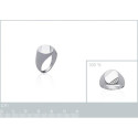 Bague argent massif 925 rhodié