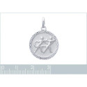 Pendentif argent massif 925 rhodié