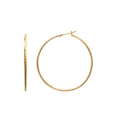 Créoles plaqué or 750 3 microns