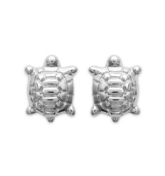 Boucles d'oreilles enfant clous puces tortues 8 mm - Mona - argent massif 925