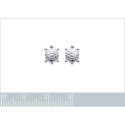 Boucles d'oreilles enfant clous puces tortues 8 mm - Mona - argent massif 925