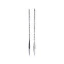 Boucles d'oreilles fil chaîne 78 mm femme - Alba - argent massif 925 rhodié
