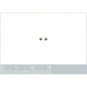 Boucles d'oreilles femme puces boules 2 mm Plaqué Or jaune 750 tiges