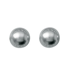Boucles d'oreilles clous boules 10 mm plaqué or 750 imitation perles