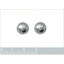 Boucles puces d'oreilles Plaqué Or 750 boules 10 mm imitation perles femme tiges