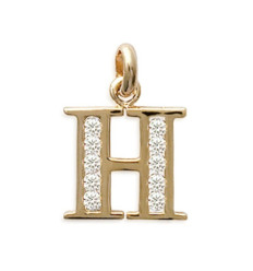 Pendentif plaqué or 750 3 microns et oxyde de zirconium