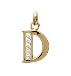 Pendentif plaqué or 750 3 microns et oxyde de zirconium