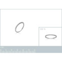 Bague argent massif 925 rhodié et oxyde de zirconium