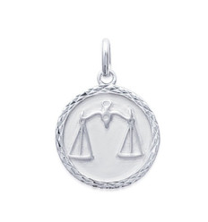Pendentif argent massif 925 rhodié