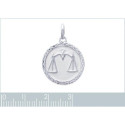 Pendentif argent massif 925 rhodié