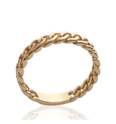 Bague plaqué or 750 3 microns