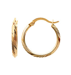 Créoles plaqué or 750 3 microns