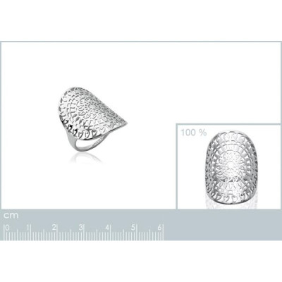 Bague argent massif 925 rhodié