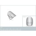 Bague argent massif 925 rhodié