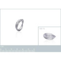 Bague argent massif 925 rhodié