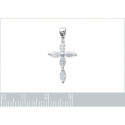 Pendentif argent massif 925 rhodié et oxyde de zirconium