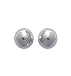Boucles d'oreilles 8 mm boules puces clous - Leonie - argent massif 925 rhodié