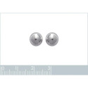 Boucles d'oreilles 8 mm boules puces clous - Leonie - argent massif 925 rhodié