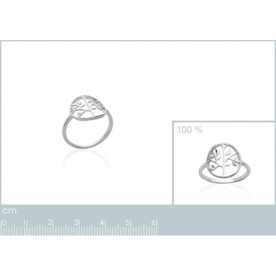 Bague argent massif 925 rhodié