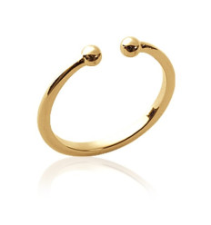 Bague plaqué or 750 3 microns