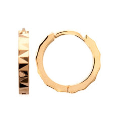 Créoles plaqué or 750 3 microns