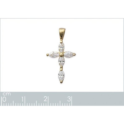 Pendentif plaqué or 750 3 microns et oxyde de zirconium