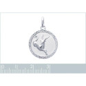 Pendentif argent massif 925 rhodié
