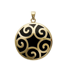 Pendentif plaqué or 750 3 microns et résine