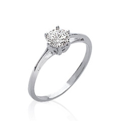 Bague argent massif 925 rhodié et oxyde de zirconium