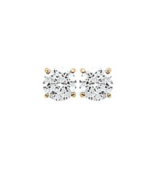 Boucles d'oreilles puces clous 5 mm diams plaqué or et zirconium
