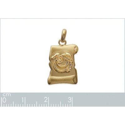 Pendentif plaqué or 750 3 microns