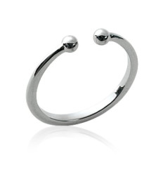 Bague argent massif 925 rhodié