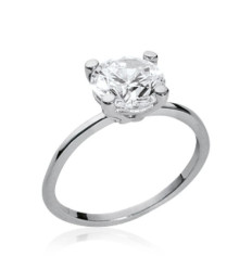 Bague argent massif 925 rhodié et oxyde de zirconium