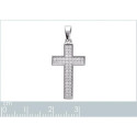 Pendentif argent massif 925 rhodié et oxyde de zirconium micro serti