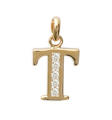 Pendentif plaqué or 750 3 microns et oxyde de zirconium