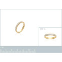 Bague plaqué or 750 5 microns bicolore et oxyde de zirconium