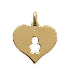 Pendentif plaqué or 750 3 microns