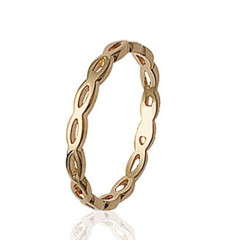 Bague plaqué or 750 3 microns