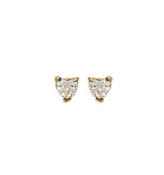 Clous d'oreilles plaqué or 4 mm et oxyde de zirconium