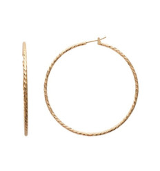 Créoles plaqué or 750 3 microns