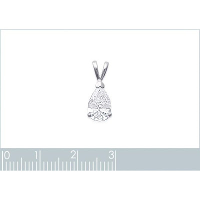 Pendentif argent massif 925 et oxyde de zirconium