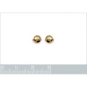 Boucles puces d'oreilles boule 4mm Plaqué Or jaune 750