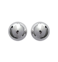 Boucles d'oreilles 12 mm clous tiges puces boules - Olivia - argent massif 925