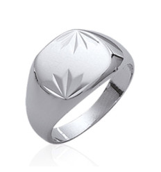 Bague argent massif 925 rhodié