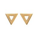 Puces d'oreilles plaqué or 750 3 microns triangles