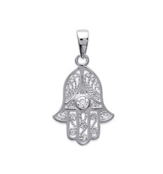 Pendentif argent massif 925 et oxyde de zirconium